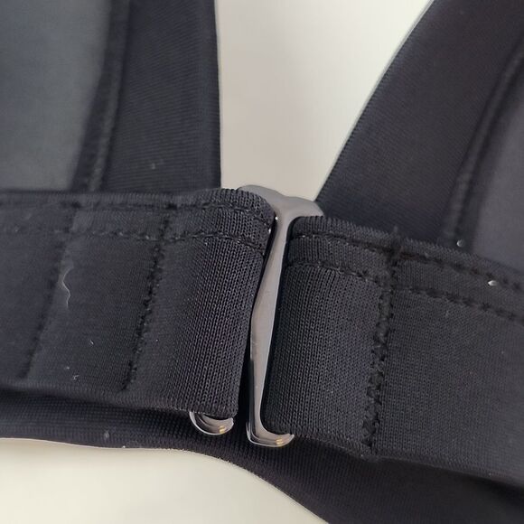 VICTORIA'S SECRET PINK  Black Halter Bikini Swim Summer Top Padded Cups Large - Picture 5 of 9